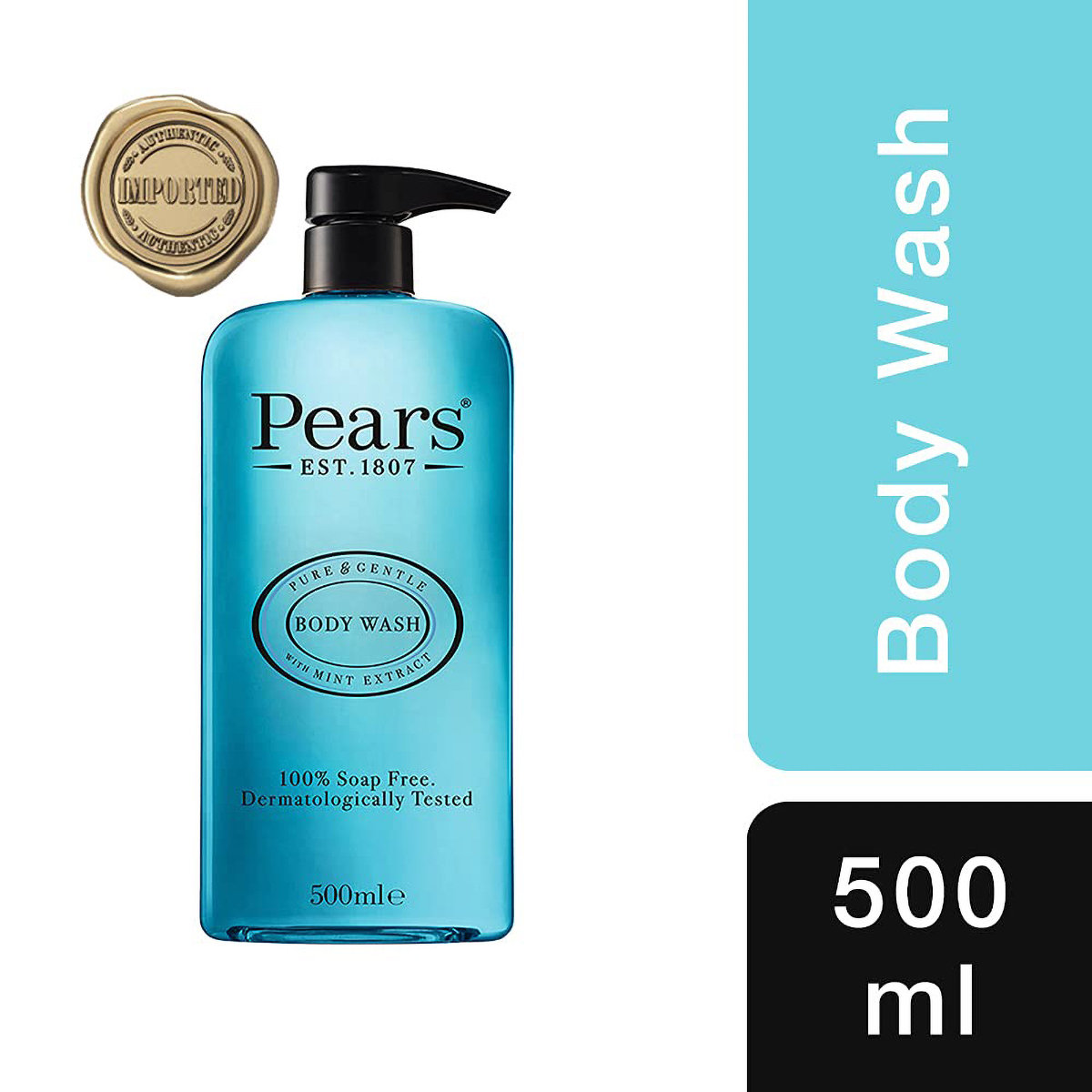 Pears Pure & Gentle Body Wash With Mint Extract 500 ml | WIth Natural Oils | Gentle Skin Cleansing | For Soft & Glowing Skin | Soap Free, Pack of 1 Pears Pure & Gentle Body Wash With Mint Extract 500 ml | WIth Natural Oils | Gentle Skin Cleansing | For Soft & Glowing Skin | Soap Free, Pack of 1