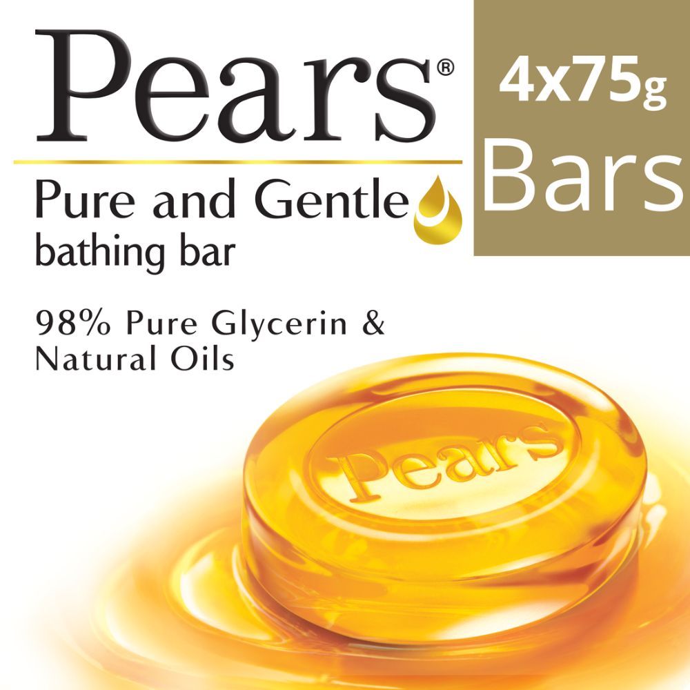 Pears Pure & Gentle Soap, 4x75 gm, Pack of 1 Pears Pure & Gentle Soap, 4x75 gm, Pack of 1