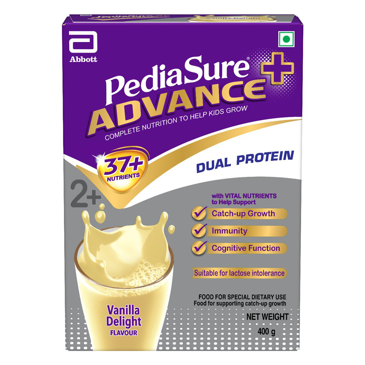 Pediasure Advance+ Vanilla Delight Flavour Nutrition Powder, 400 gm Refill Pack, Pack of 1 Pediasure Advance+ Vanilla Delight Flavour Nutrition Powder, 400 gm Refill Pack, Pack of 1