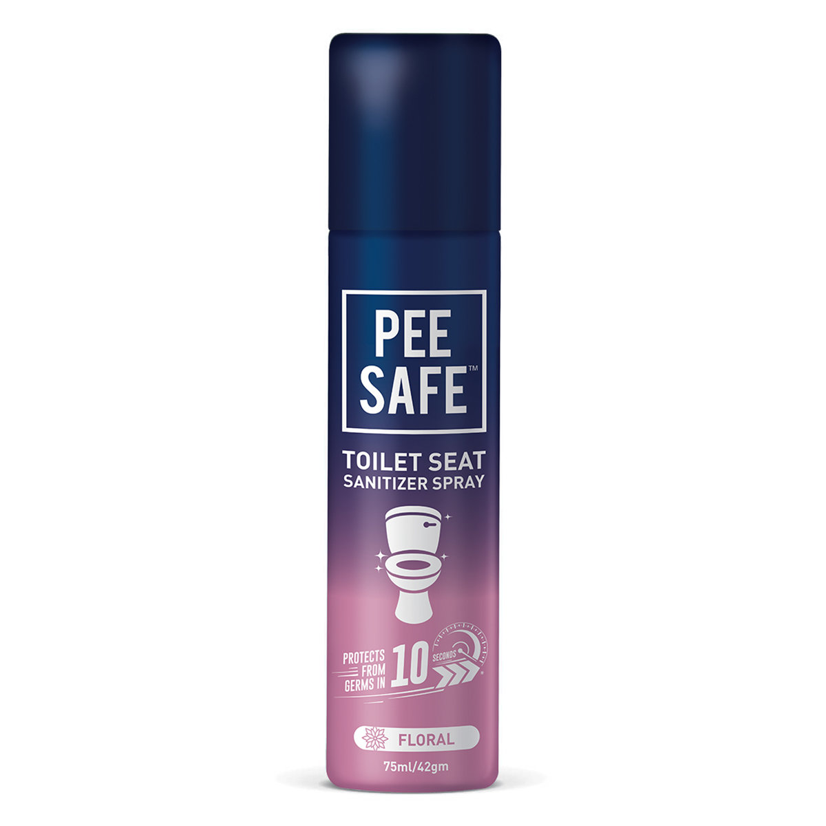 Pee Safe Toilet Seat Sanitizer Floral Spray 75 ml | Protects From Germs In 10 Second On Toilet Seat | Reduces Risk Of UTI & Toilet Borne Infections, Pack of 1 Pee Safe Toilet Seat Sanitizer Floral Spray 75 ml | Protects From Germs In 10 Second On Toilet Seat | Reduces Risk Of UTI & Toilet Borne Infections, Pack of 1