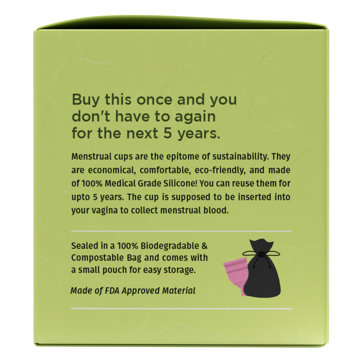 Pee Safe Reusable Menstrual Cup Small-Medium, 1 Count, Pack of 1 Pee Safe Reusable Menstrual Cup Small-Medium, 1 Count, Pack of 1