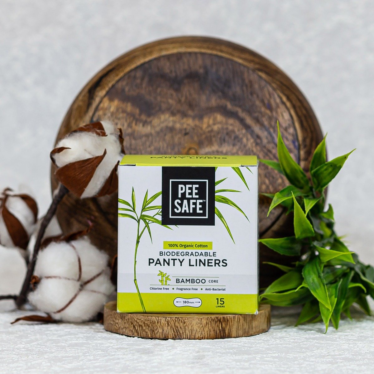 Pee Safe 100% Organic Cotton Biodegradable Panty Liners, 15 Count, Pack of 1 Pee Safe 100% Organic Cotton Biodegradable Panty Liners, 15 Count, Pack of 1