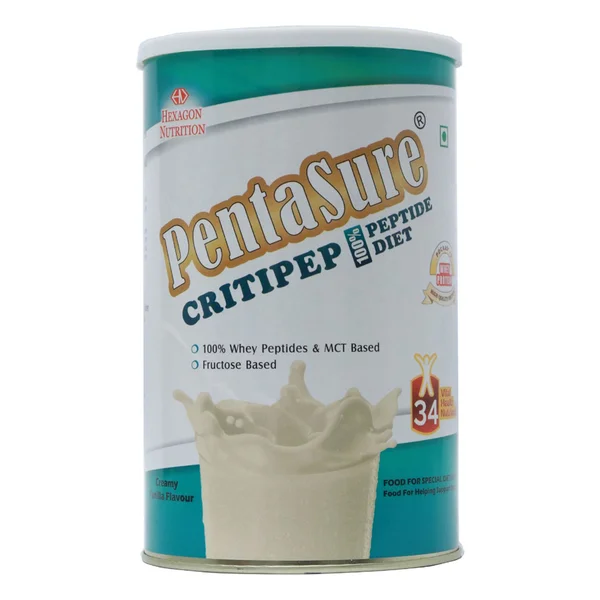 Pentasure Critipep Creamy Vanilla Flavour Powder, 400 gm Tin, Pack of 1
