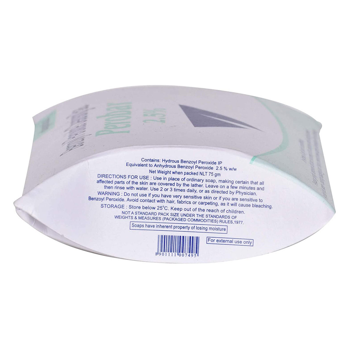 Perobar 2.5% Soap, 75 gm, Pack of 1 Perobar 2.5% Soap, 75 gm, Pack of 1