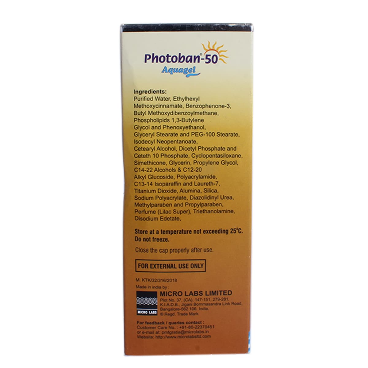 Photoban SPF 50 Aqua Gel 60 gm, Pack of 1 Photoban SPF 50 Aqua Gel 60 gm, Pack of 1