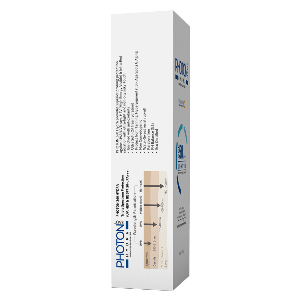 Photon 360 Hydra Spf 50+Pa++++ Sunscreen Fluid Cream 50 ml, Pack of 1 Photon 360 Hydra Spf 50+Pa++++ Sunscreen Fluid Cream 50 ml, Pack of 1