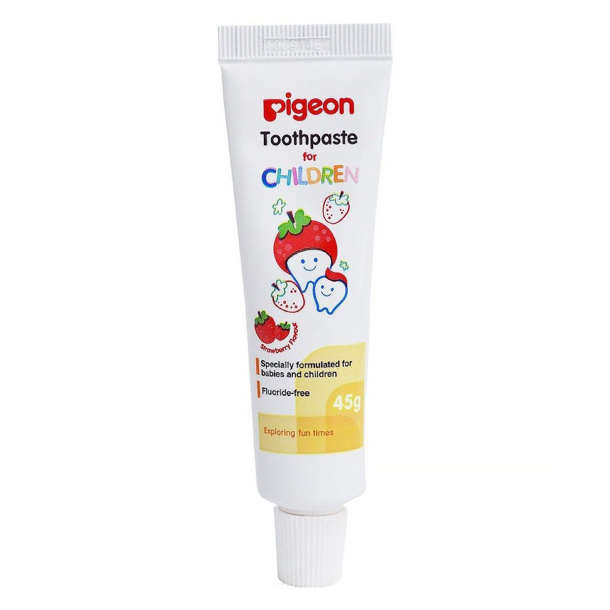 Pigeon Strawberry Flavour Toothpaste for Children, 45 gm, Pack of 1 Pigeon Strawberry Flavour Toothpaste for Children, 45 gm, Pack of 1
