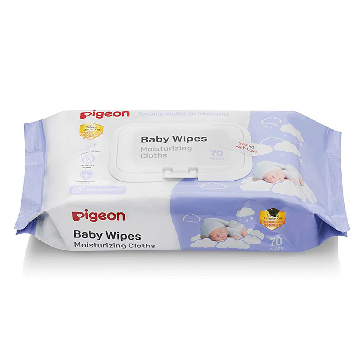 Pigeon Moisturizing Baby Wipes, 70 Count, Pack of 1 Pigeon Moisturizing Baby Wipes, 70 Count, Pack of 1