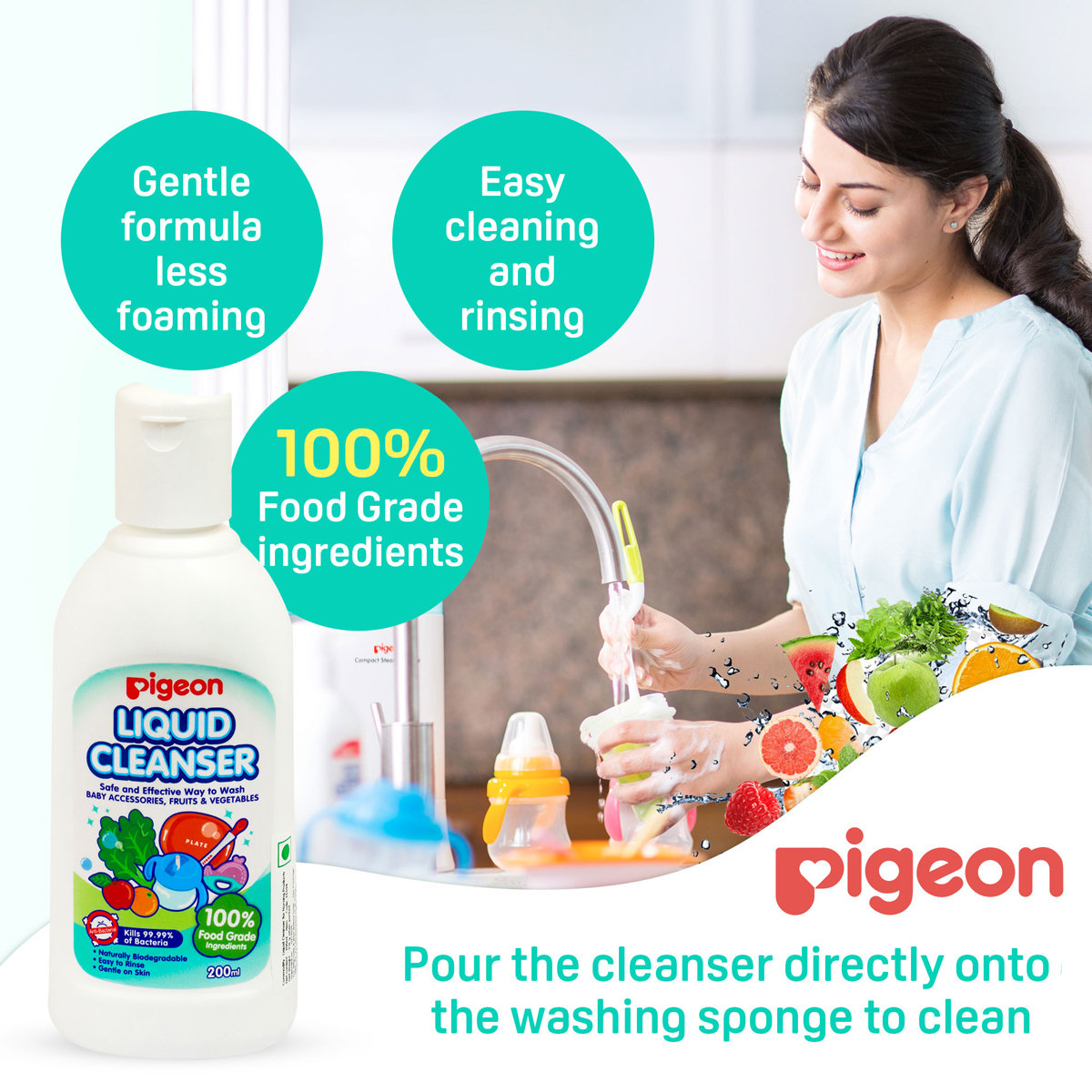 Pigeon Liquid Cleanser, 200 ml, Pack of 1 Pigeon Liquid Cleanser, 200 ml, Pack of 1