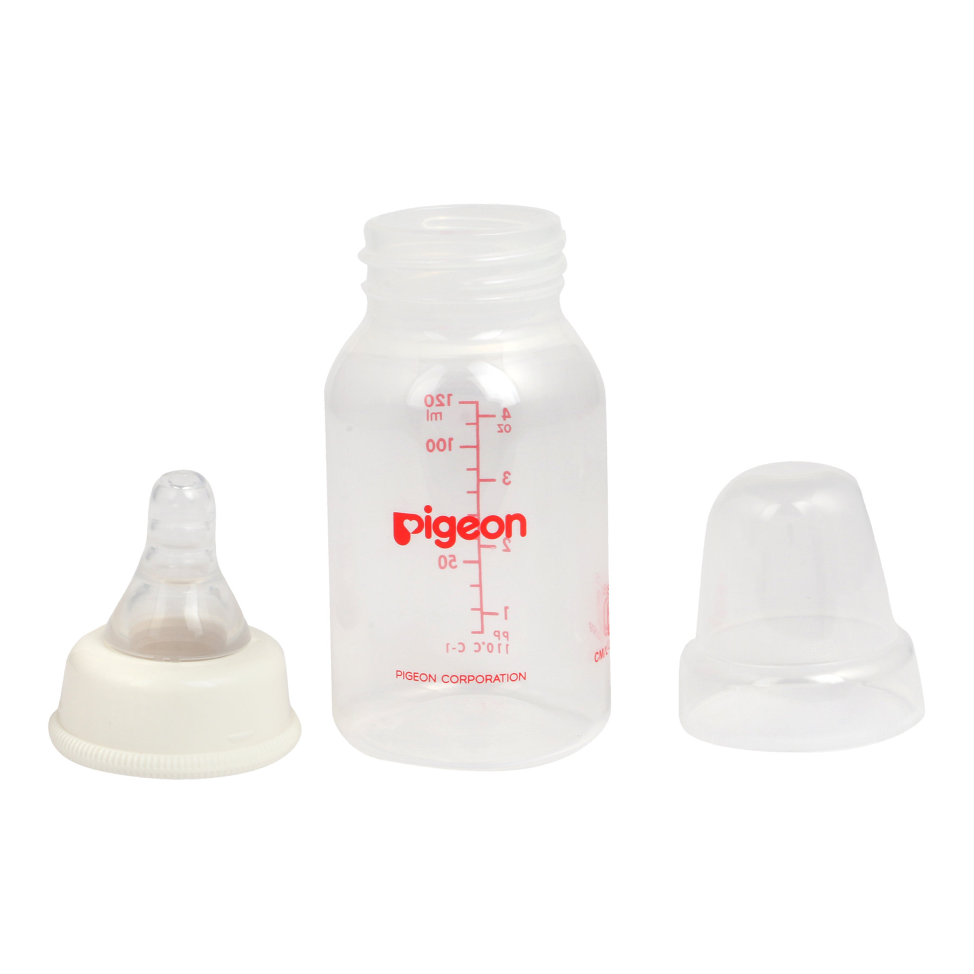 Pigeon Peristaltic Nipple Plastic Feeding Bottle Small, 120 ml, Pack of 1 Pigeon Peristaltic Nipple Plastic Feeding Bottle Small, 120 ml, Pack of 1
