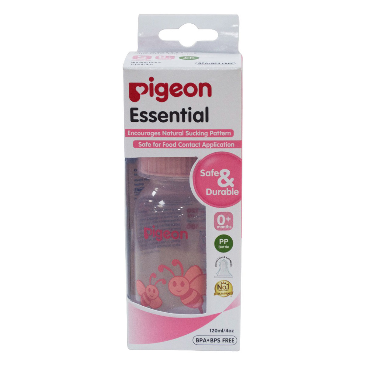 Pigeon Essential PP Feeding Bottle, 120 ml, Pack of 1 Pigeon Essential PP Feeding Bottle, 120 ml, Pack of 1