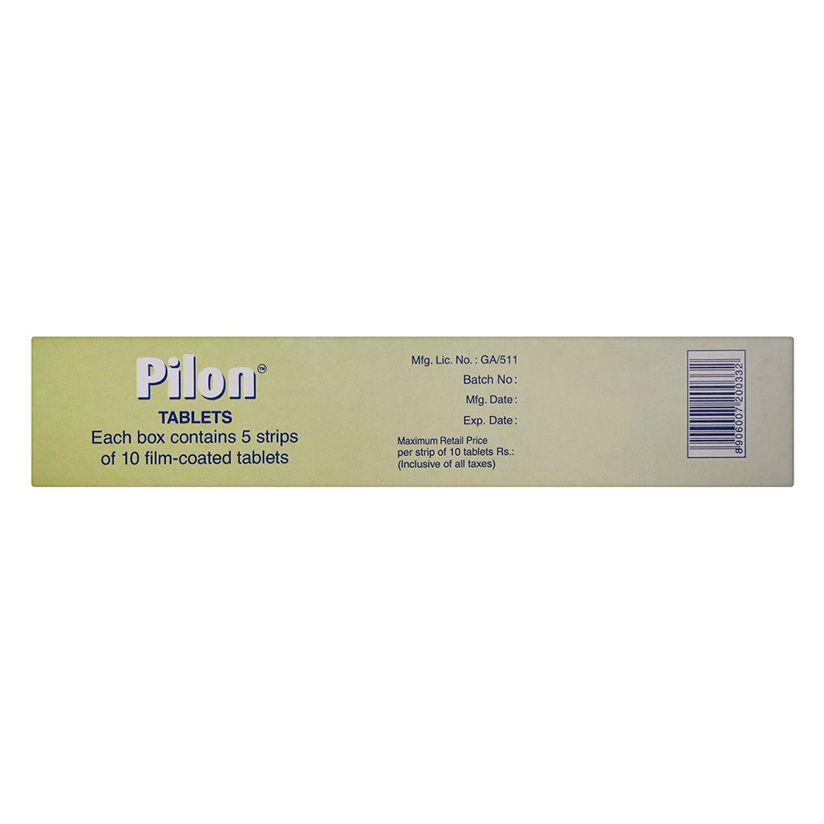 Pilon, 10 Tablets, Pack of 10 Pilon, 10 Tablets, Pack of 10