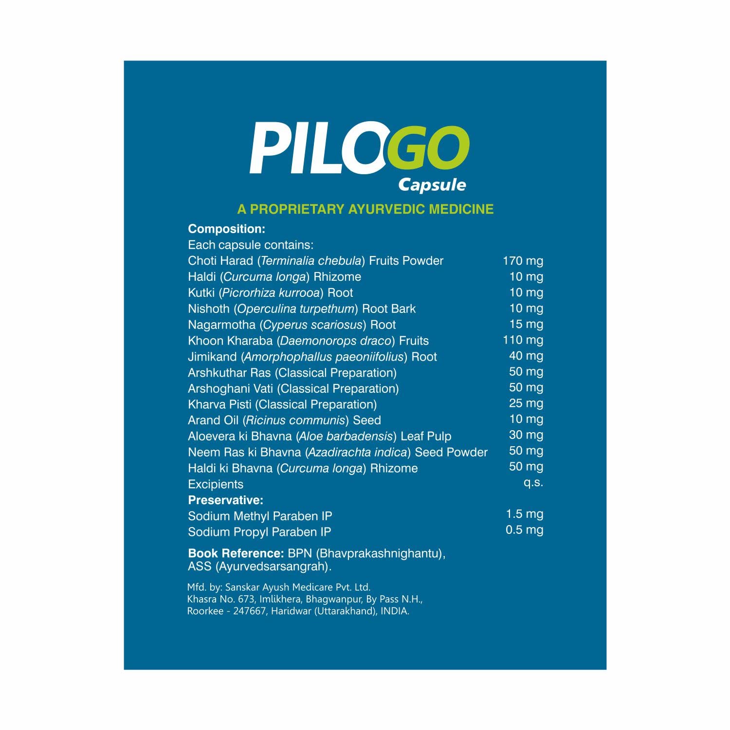 Pilogo, 10 Capsules, Pack of 10 Pilogo, 10 Capsules, Pack of 10