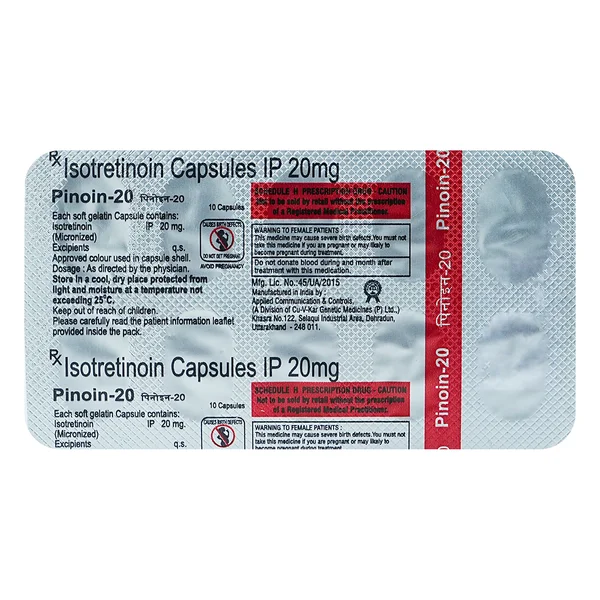 Pinoin-20 Softgel Capsule 10's, Pack of 10 CapsuleS