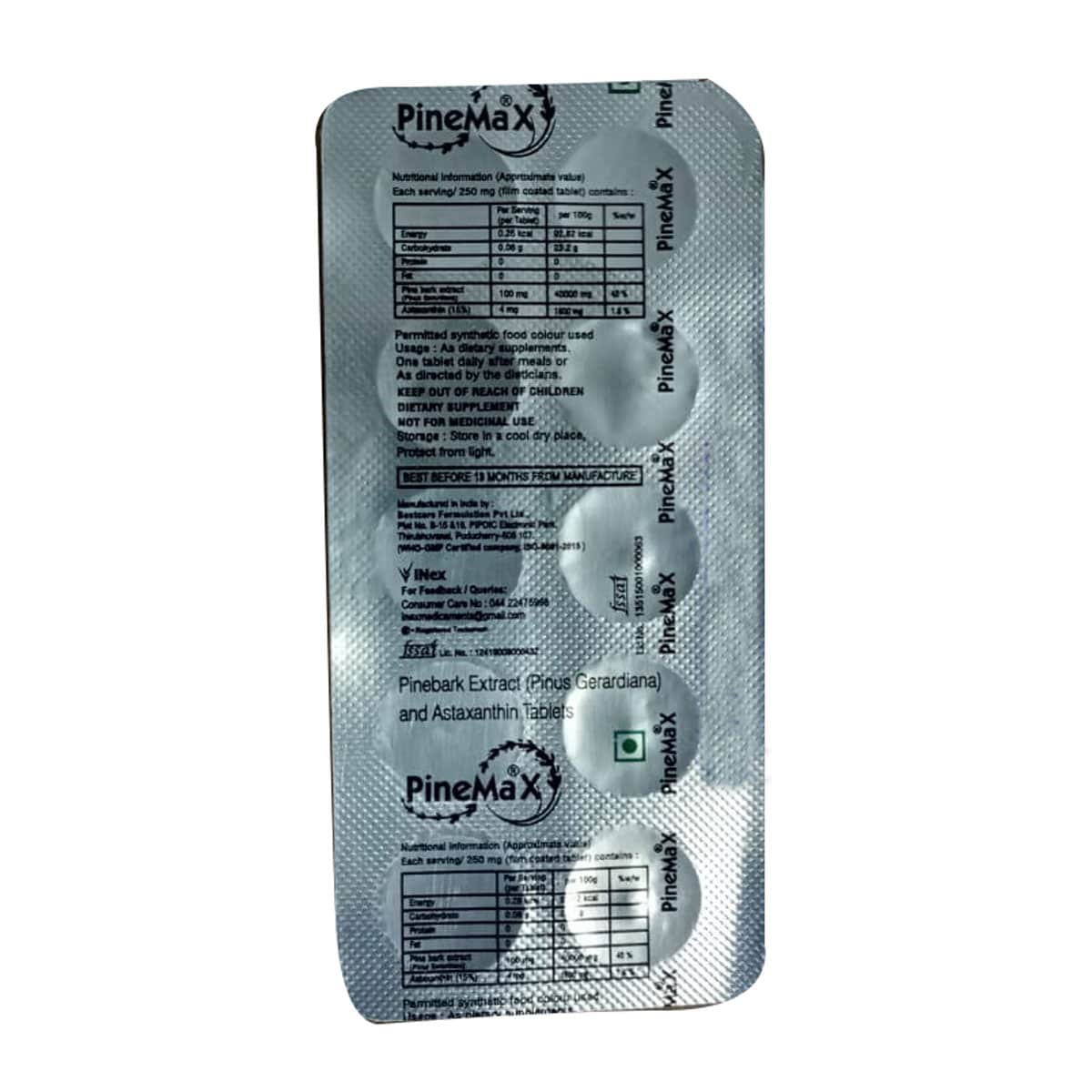 Pinemax Tablet 10's, Pack of 10 Pinemax Tablet 10's, Pack of 10