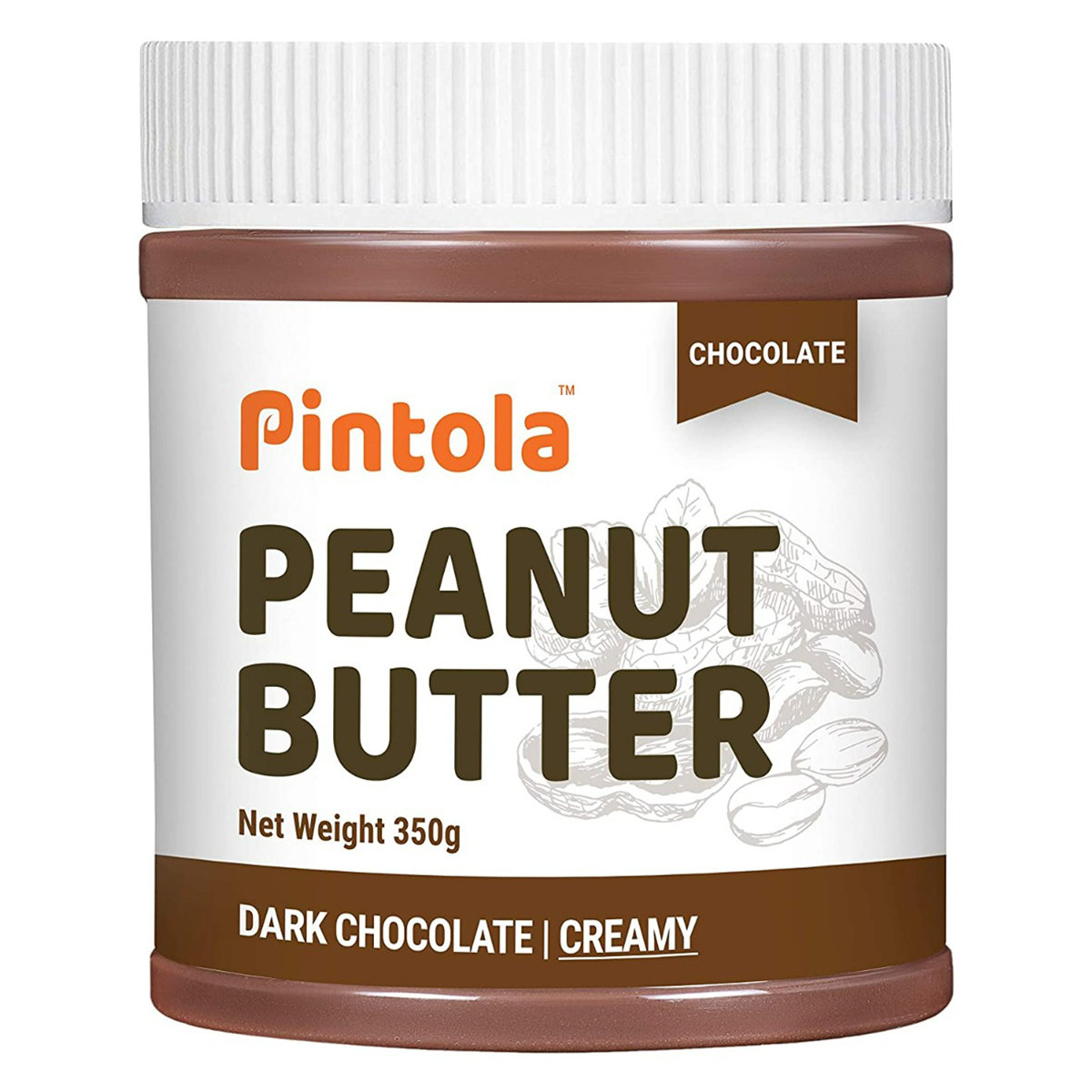 Pintola Dark Chocolate Creamy Peanut Butter, 350 gm, Pack of 1 Pintola Dark Chocolate Creamy Peanut Butter, 350 gm, Pack of 1