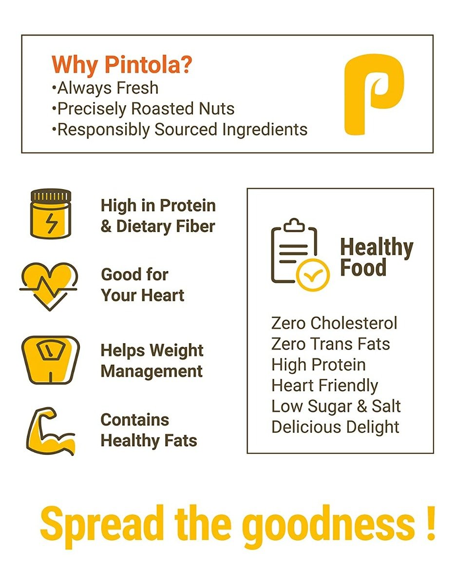 Pintola Classic Crunchy Peanut Butter, 350 gm, Pack of 1 Pintola Classic Crunchy Peanut Butter, 350 gm, Pack of 1