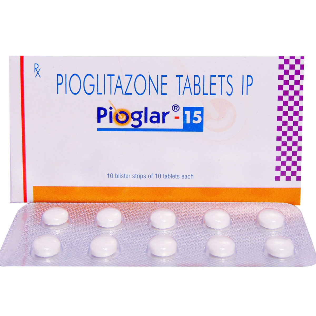 Pioglar-15 Tablet 10's, Pack of 10 TABLETS Pioglar-15 Tablet 10's, Pack of 10 TABLETS