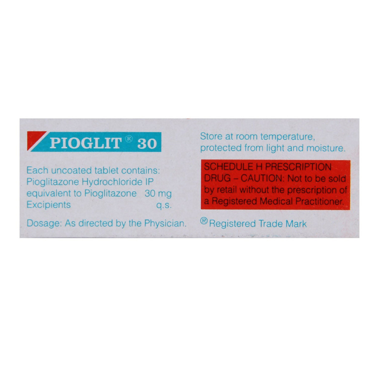 Pioglit 30 Tablet 10's, Pack of 10 TabletS Pioglit 30 Tablet 10's, Pack of 10 TabletS
