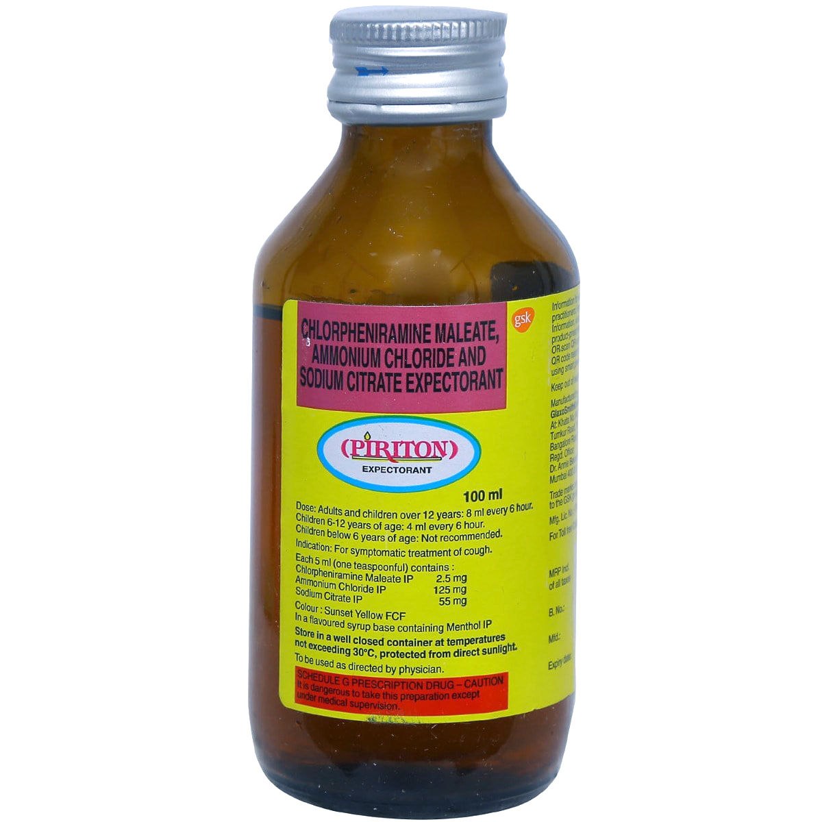 Buy Piriton Expectorant 100 ml Online