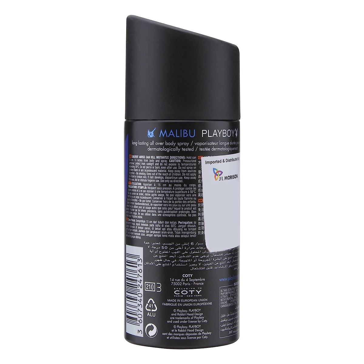 Playboy Malibu 24h Deodorant Body Spray, 150 ml, Pack of 1 Playboy Malibu 24h Deodorant Body Spray, 150 ml, Pack of 1