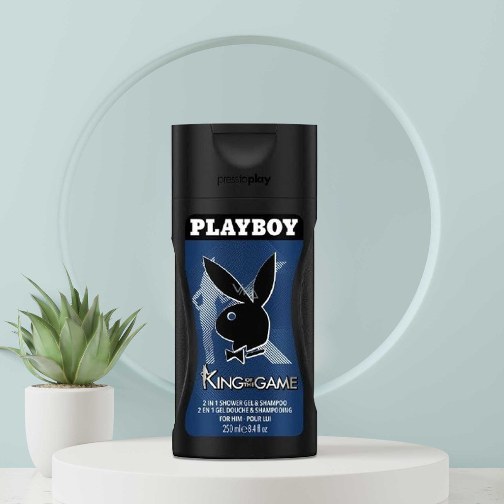 Playboy King of The Game 2In1 Shower Gel & Shampoo, 250 ml, Pack of 1 Playboy King of The Game 2In1 Shower Gel & Shampoo, 250 ml, Pack of 1