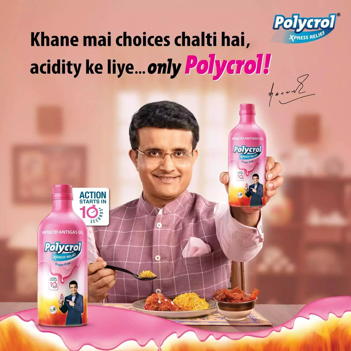 Polycrol-Xpress Relief Mint Flavour Sugar Free Antacid Gel 200 ml, Pack of 1 Gel Polycrol-Xpress Relief Mint Flavour Sugar Free Antacid Gel 200 ml, Pack of 1 Gel