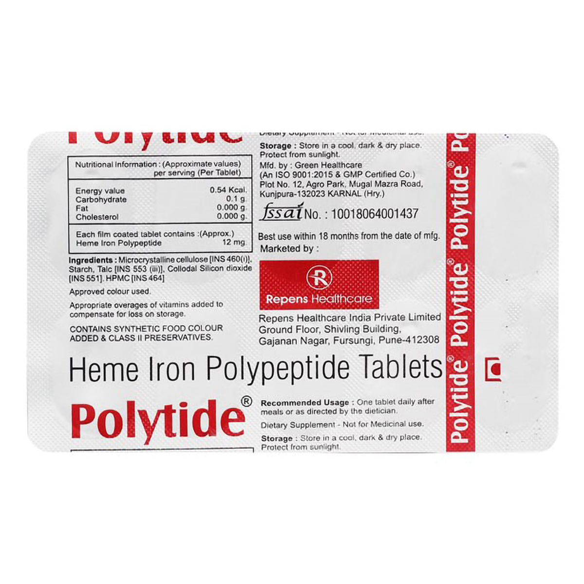 Buy Polytide 12Mg Tablet 10'S Online