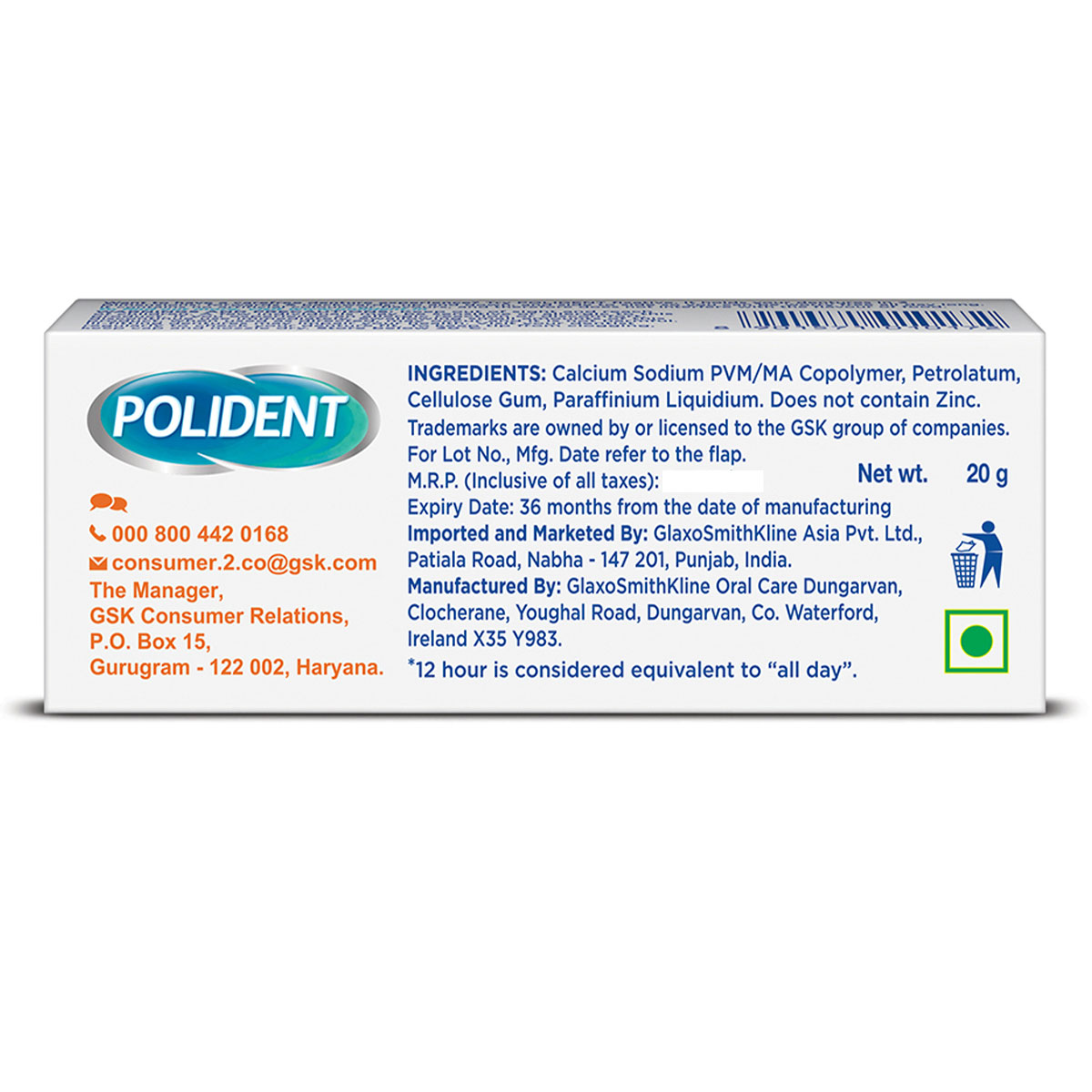 Polident Denture Fixative Cream, 20 gm, Pack of 1 Polident Denture Fixative Cream, 20 gm, Pack of 1