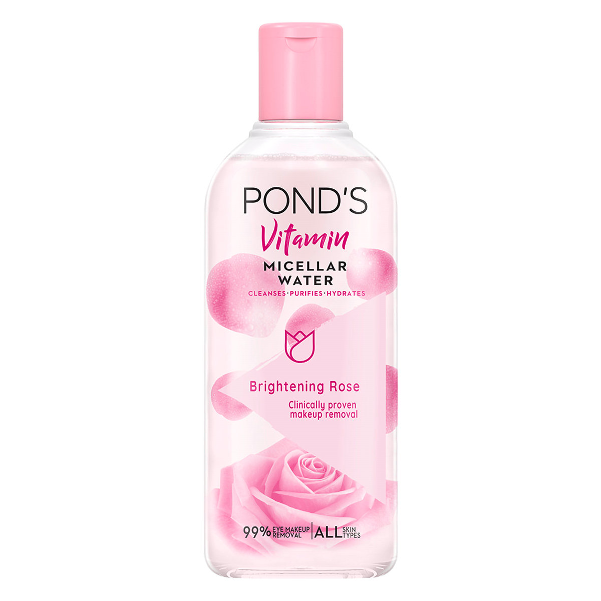 Pond's Vitamin Brightening Rose Micellar Water, 105 ml, Pack of 1 Pond's Vitamin Brightening Rose Micellar Water, 105 ml, Pack of 1