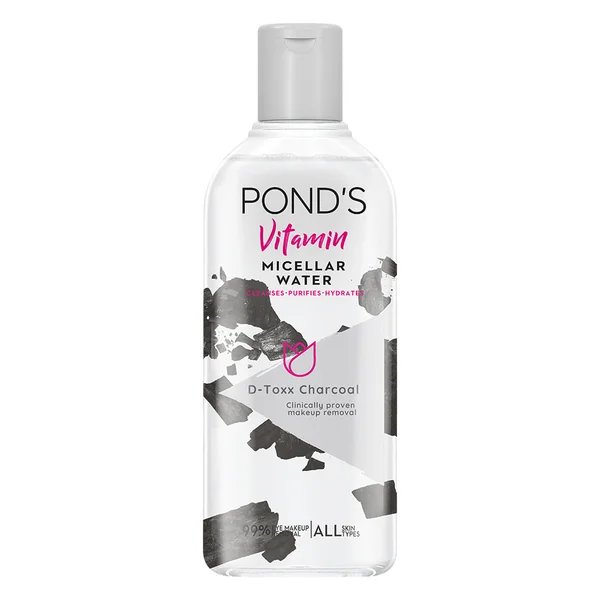 Pond's Vitamin D-Toxx Charcoal Micellar Water, 105 ml, Pack of 1