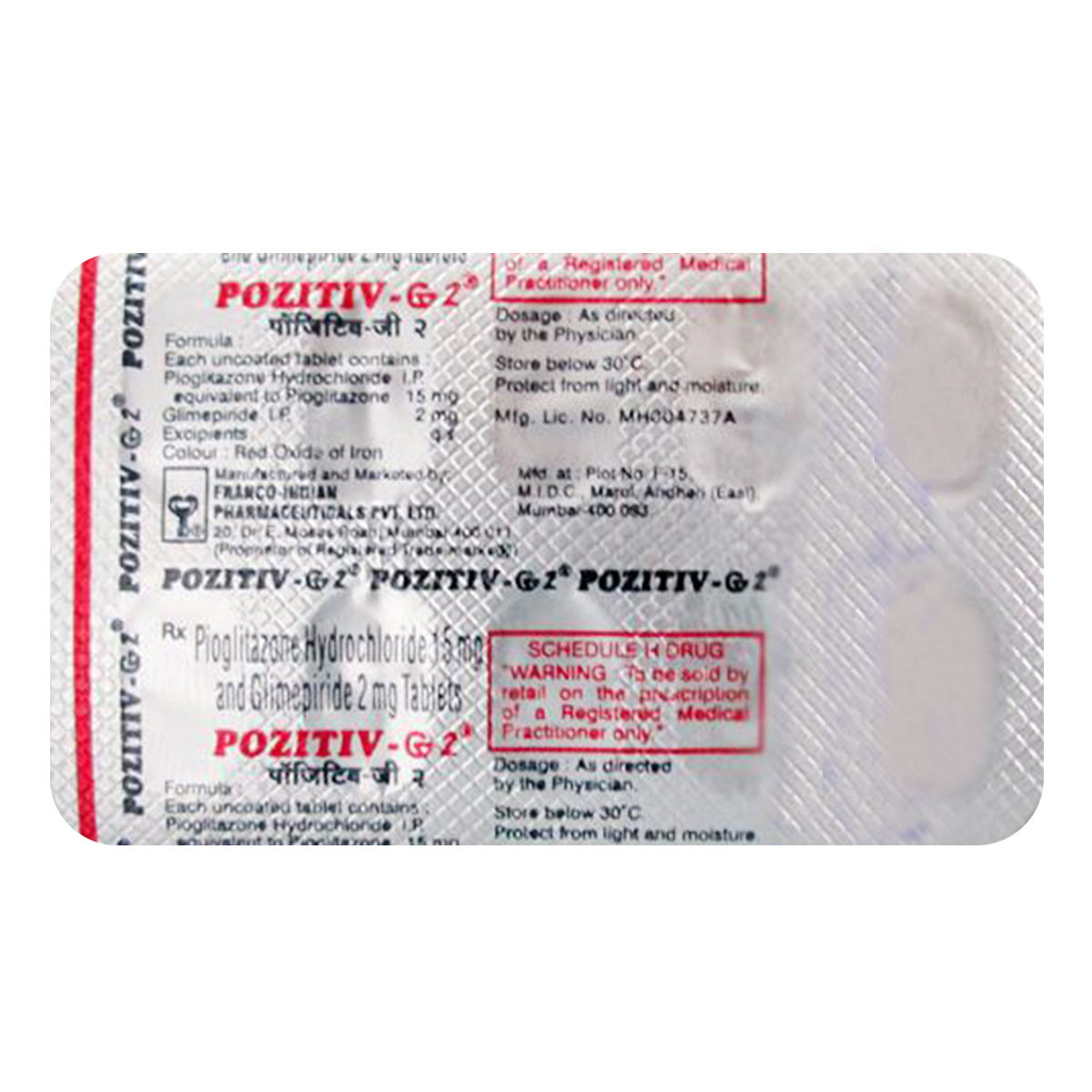 Buy Pozitive-G2 Tablet 10's Online