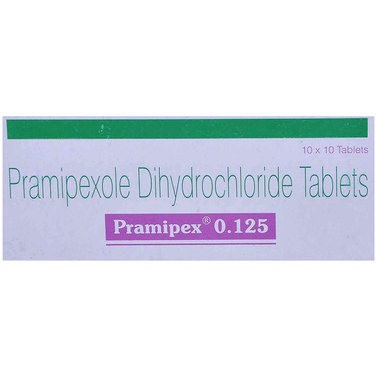 Pramipex 0.125 Tablet 10's, Pack of 10 TABLETS Pramipex 0.125 Tablet 10's, Pack of 10 TABLETS