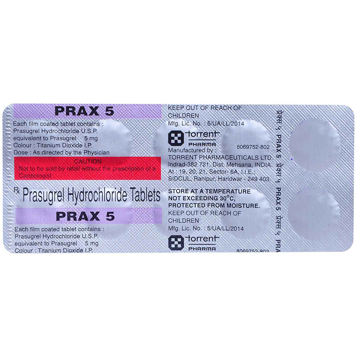 Prax 5 Tablet 10's, Pack of 10 TABLETS Prax 5 Tablet 10's, Pack of 10 TABLETS