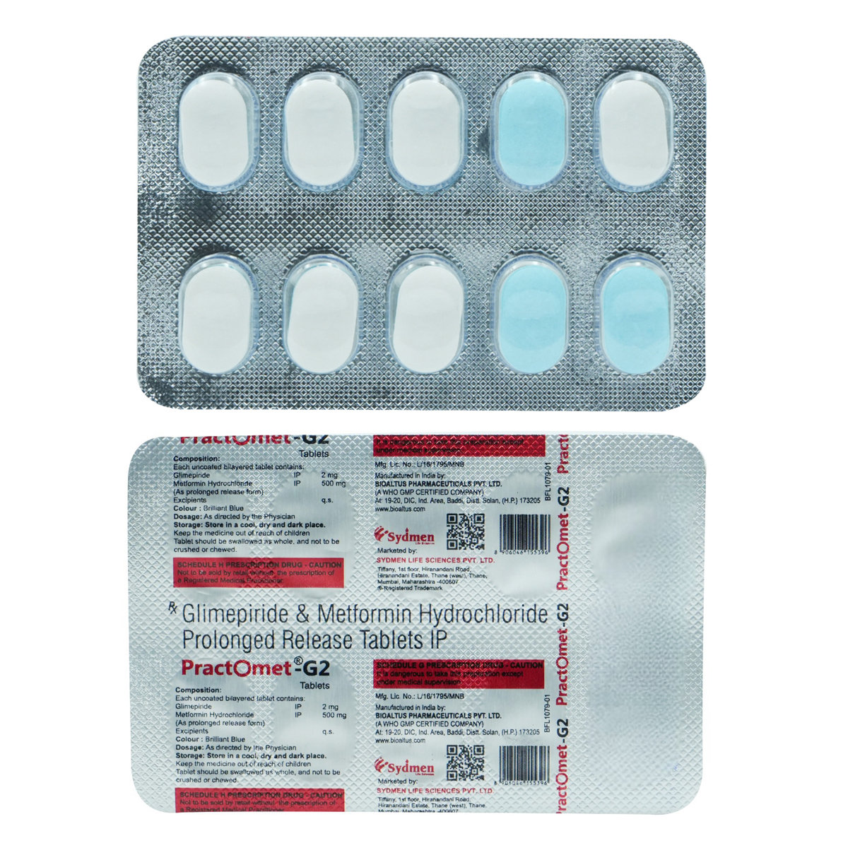 Practomet-G2 Tablet 10's, Pack of 10 TABLETS Practomet-G2 Tablet 10's, Pack of 10 TABLETS