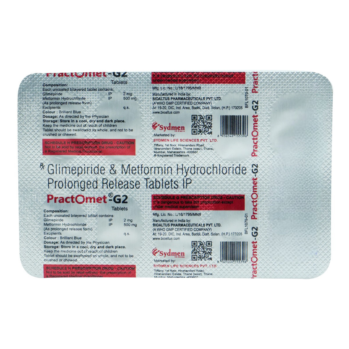 Practomet-G2 Tablet 10's, Pack of 10 TABLETS Practomet-G2 Tablet 10's, Pack of 10 TABLETS