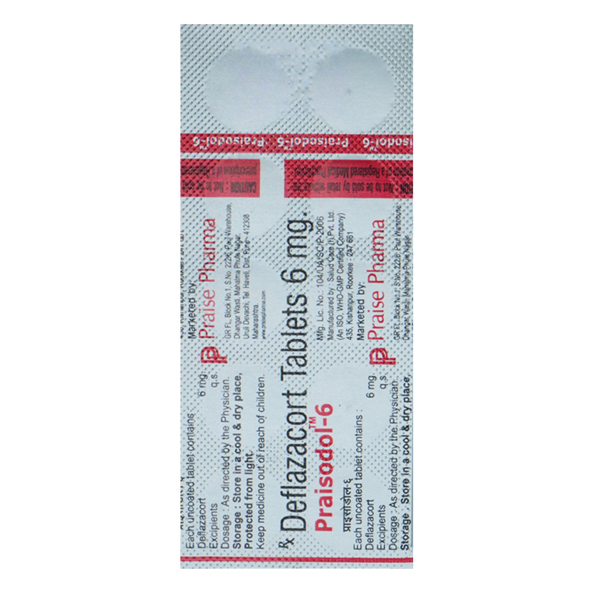 Praisodol-6 Tablet 10's, Pack of 10 TabletS Praisodol-6 Tablet 10's, Pack of 10 TabletS