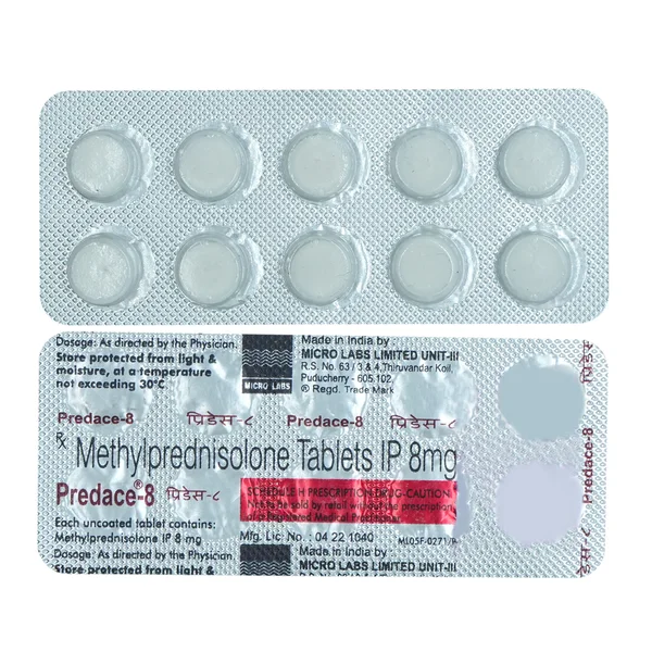 Predace 8mg Tablet 10's, Pack of 10 TABLETS
