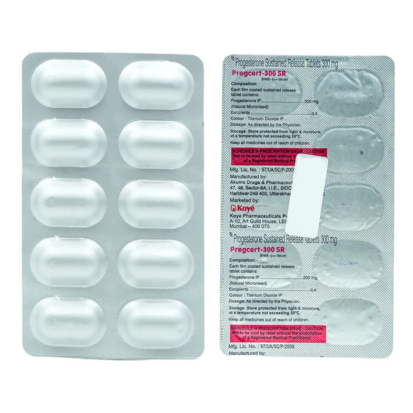 Pregcert-300 SR Tablet 10's, Pack of 10 TABLETS