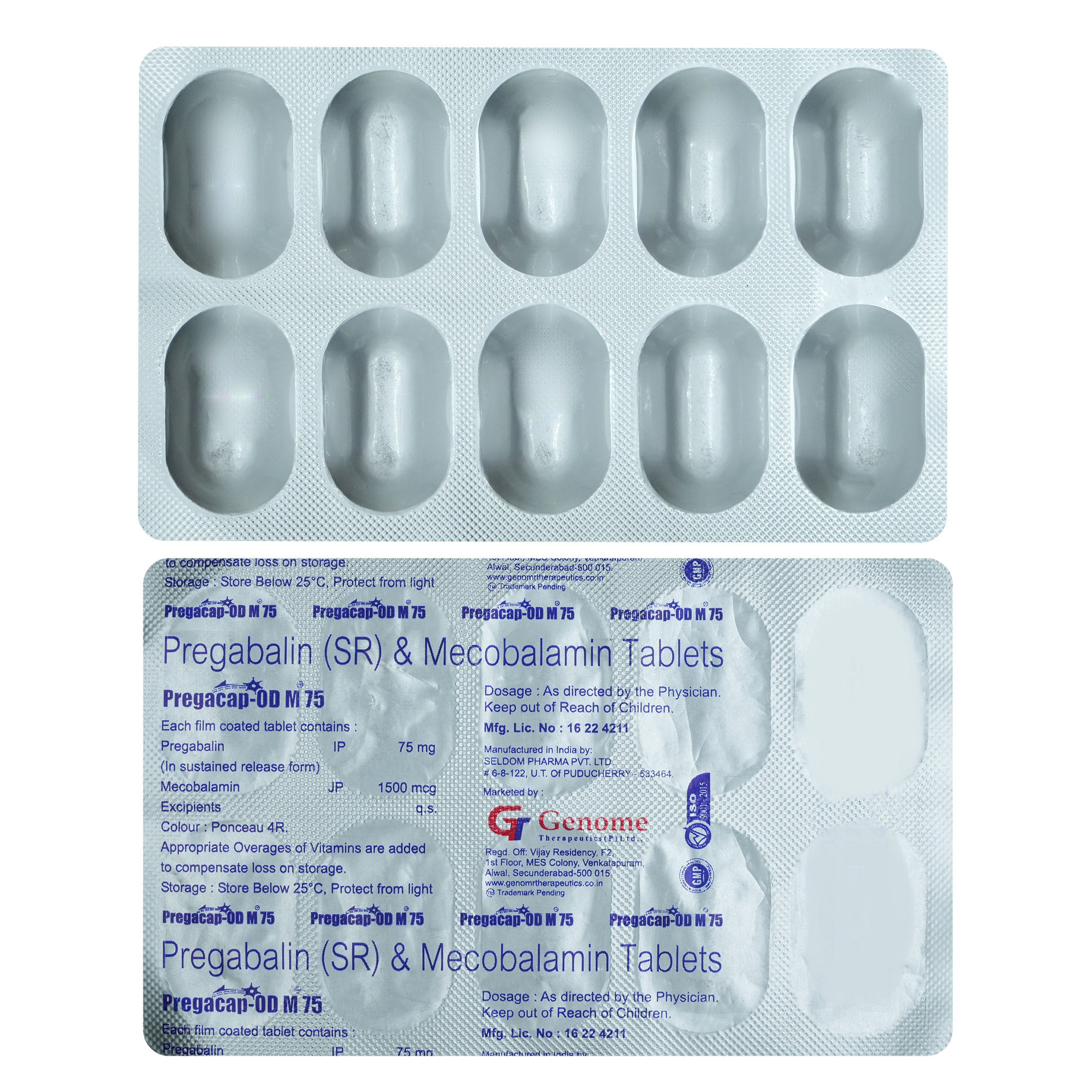 PREGACAP OD M 75 TABLET 10'S, Pack of 10 PREGACAP OD M 75 TABLET 10'S, Pack of 10