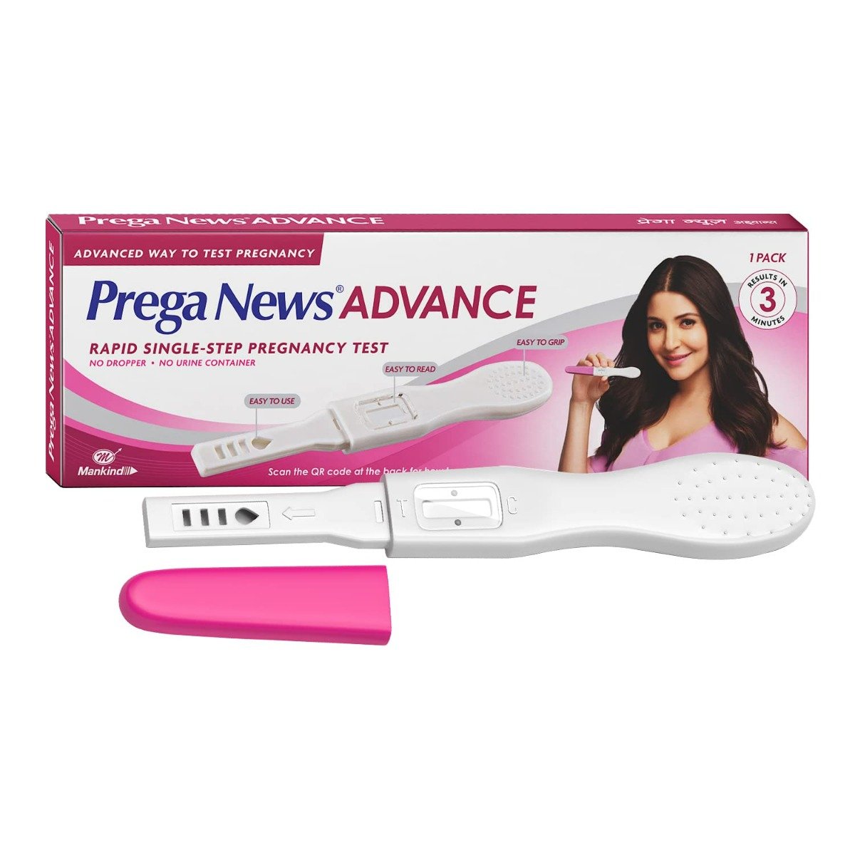 Prega News Advance Rapid Single-Step Pregnancy Test Kit, 1 Count, Pack of 1 Prega News Advance Rapid Single-Step Pregnancy Test Kit, 1 Count, Pack of 1