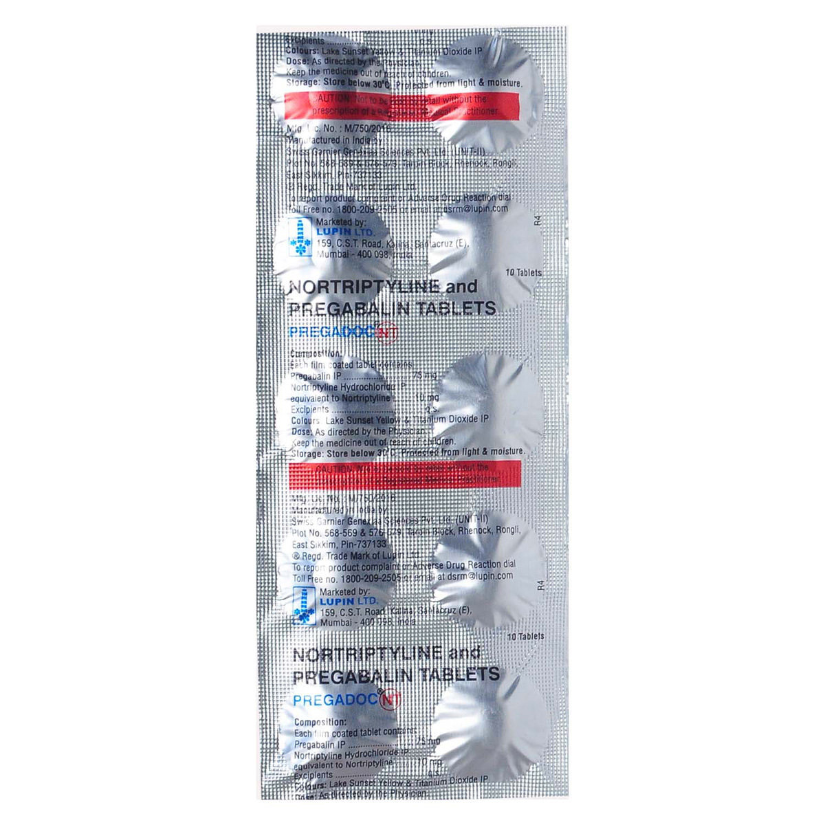 Pregadoc NT Tablet 10's, Pack of 10 TABLETS Pregadoc NT Tablet 10's, Pack of 10 TABLETS