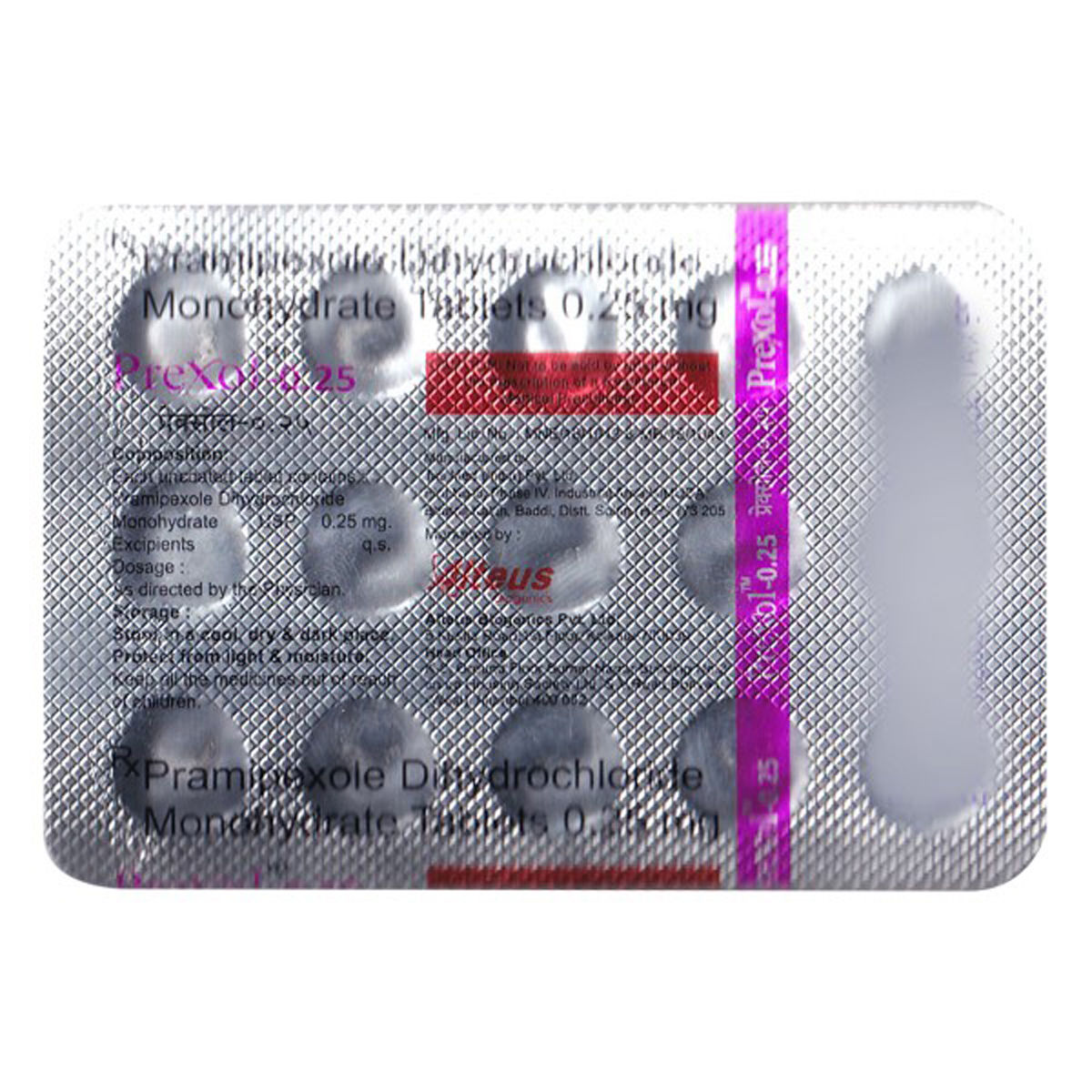 Buy Prexol-0.25mg Tablet 15's Online