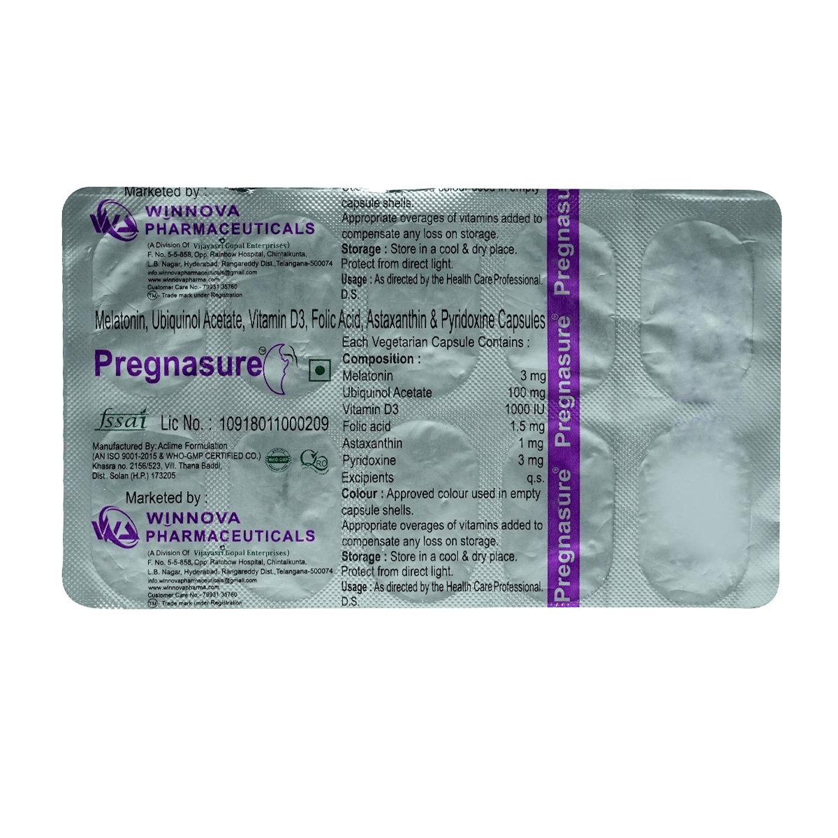 Pregnasure Capsule 10's, Pack of 10 CAPSULES Pregnasure Capsule 10's, Pack of 10 CAPSULES