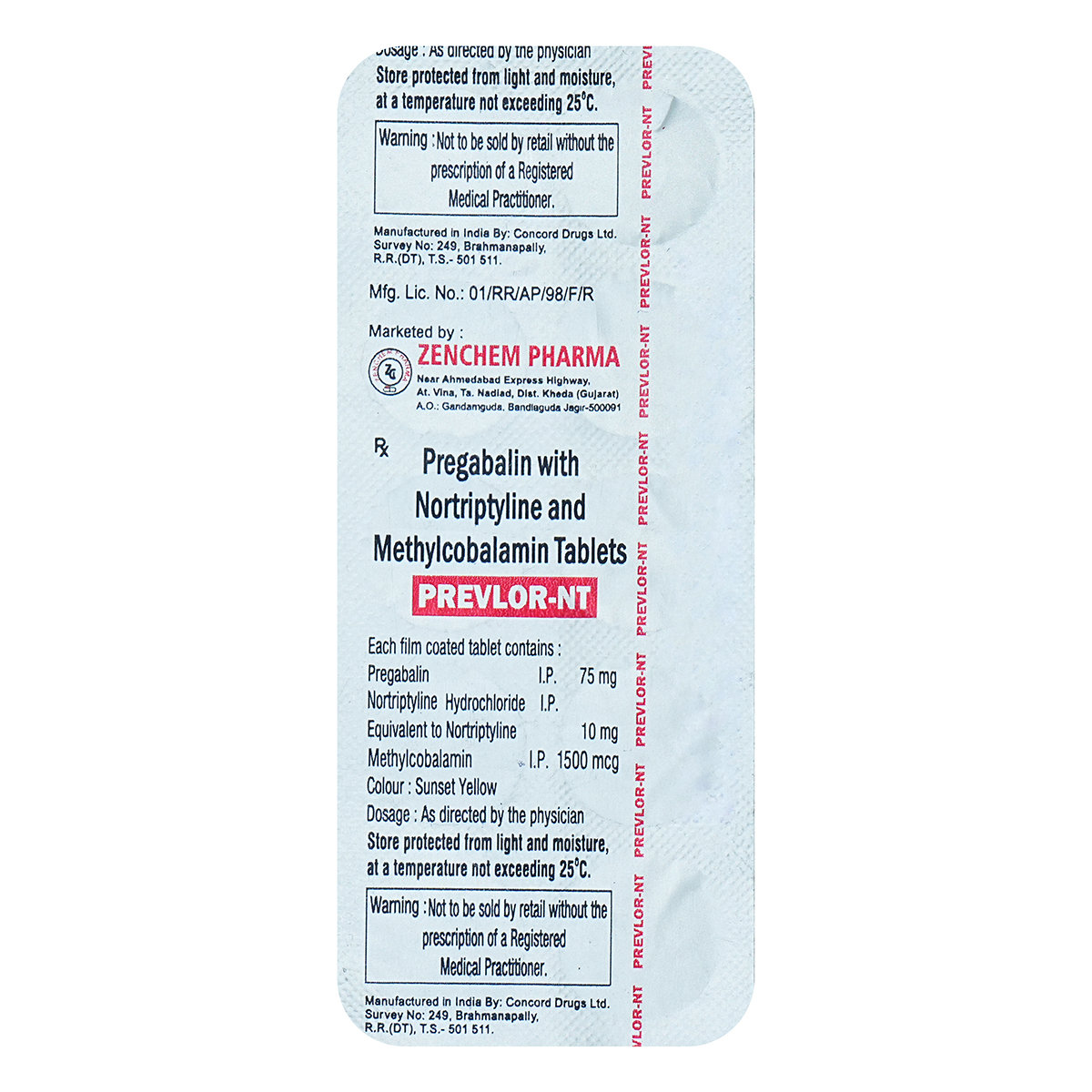 Prevlor-NT Tablet 10's, Pack of 10 TABLETS Prevlor-NT Tablet 10's, Pack of 10 TABLETS