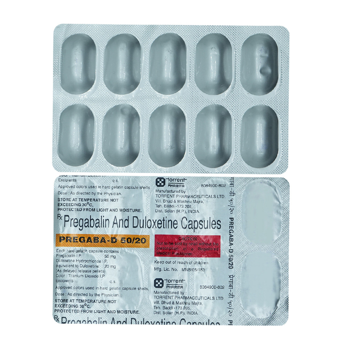 Pregaba-D 50/20 Capsule 10's, Pack of 10 Pregaba-D 50/20 Capsule 10's, Pack of 10