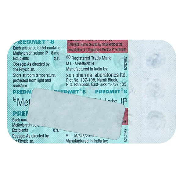 Predmet 8 mg Tablet 15's, Pack of 15 TabletS