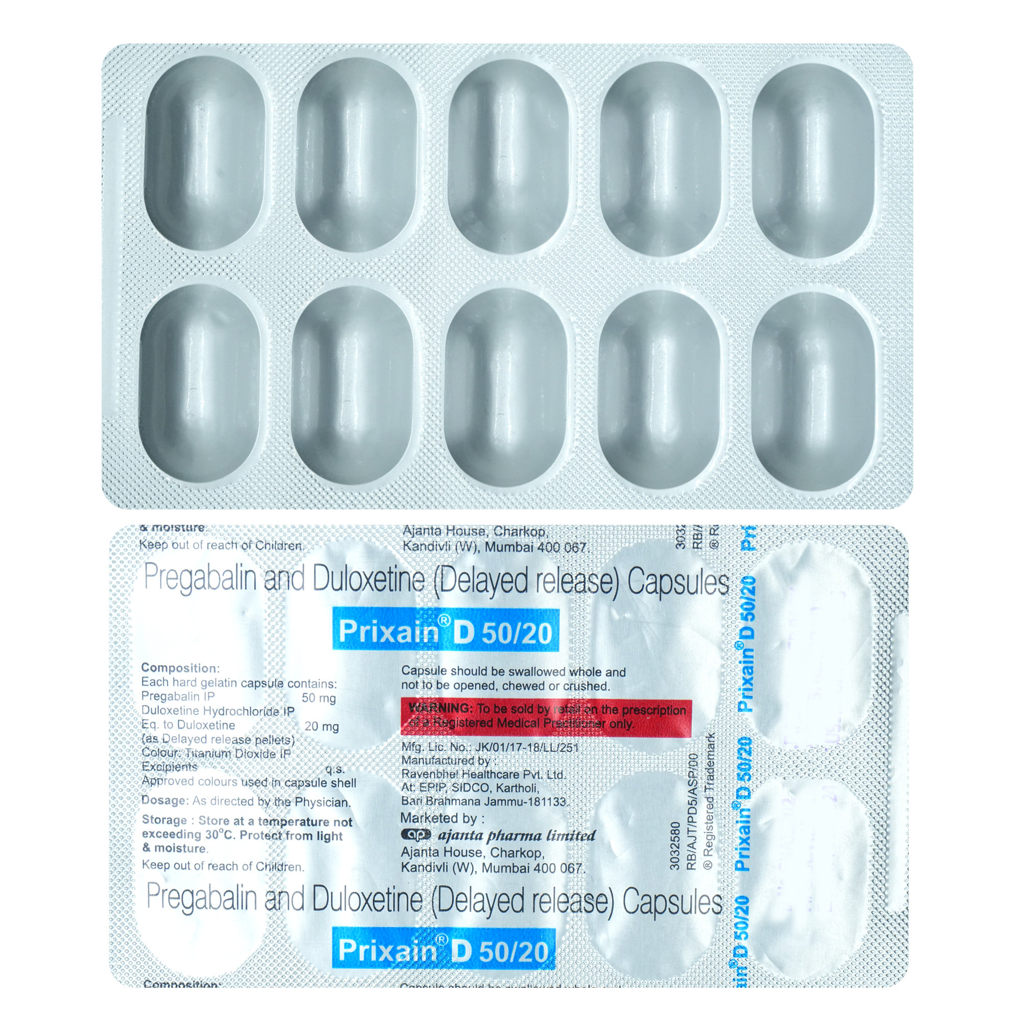 Prixain D 50/20 Capsule 10's, Pack of 10 Prixain D 50/20 Capsule 10's, Pack of 10
