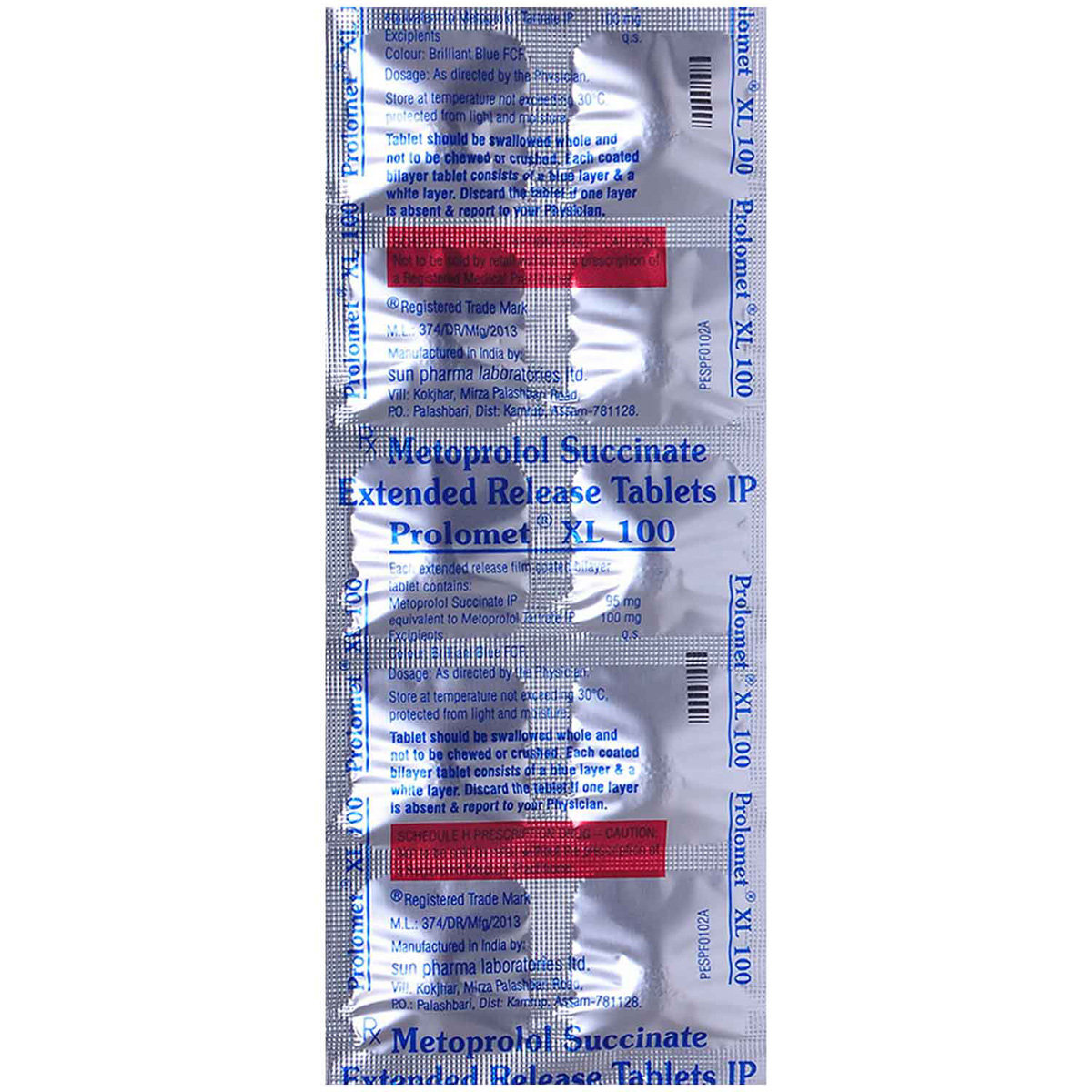 Prolomet XL 100 Tablet 10's, Pack of 10 TABLETS Prolomet XL 100 Tablet 10's, Pack of 10 TABLETS