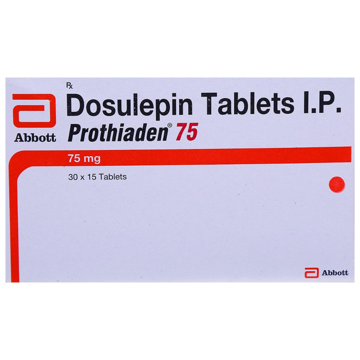 Prothiaden 75 mg Tablet 15's, Pack of 15 TABLETS Prothiaden 75 mg Tablet 15's, Pack of 15 TABLETS